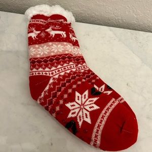 Thermal Cozy Fluffy Red Warm Winter Gripped Socks
